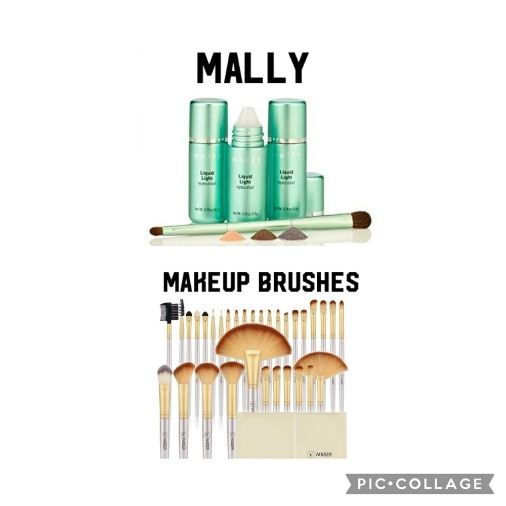#127-NWT-BEAUTY BUNDLE-MALLY BEAUTY & 32 PIECE MAKEUP BRUSHES